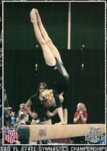 Balance beam handstand