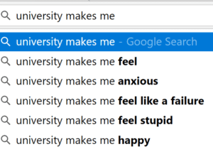University makes me...