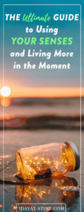 Using your senses and living in the moment