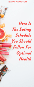 Eating schedule for optimal health
