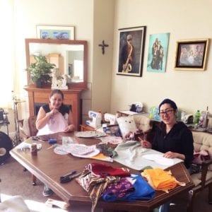 Host mom and uwp host sis sewing