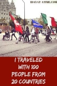 100 people from 20 countries