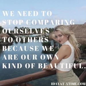 We need to stop comparing ourselves to others