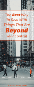 Accepting life changes beyond our control