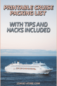 Printable cruise packing list