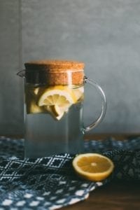 Drink water to hydrate your skin