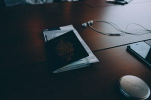 Passport, visa, travel documents